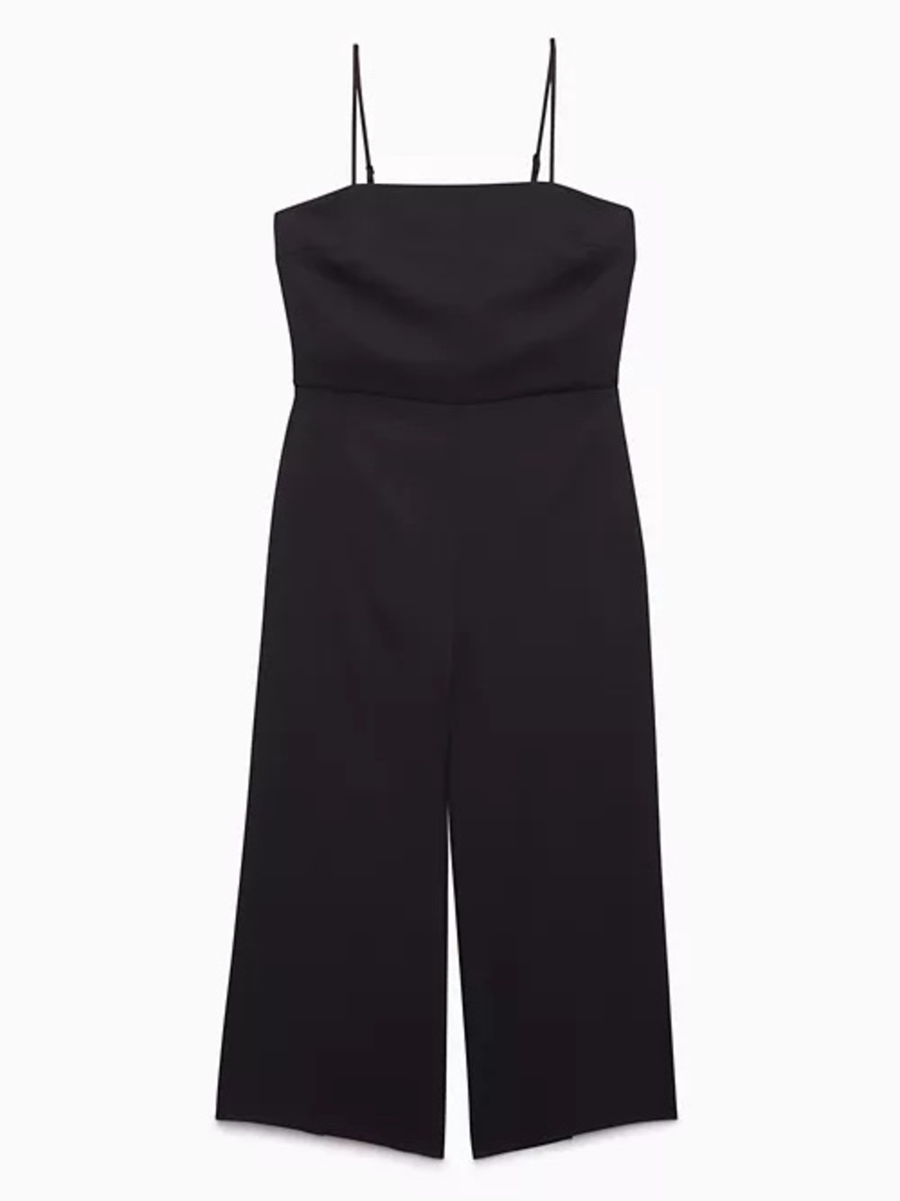Aritzia Babaton Black Wide-Leg Strap Jumpsuit